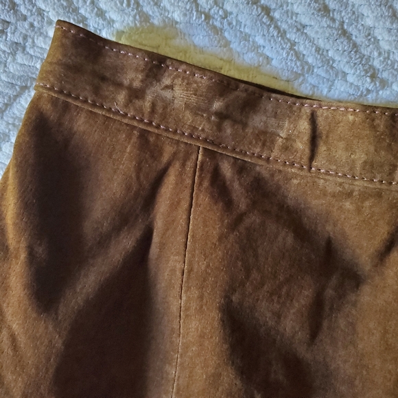 Vintage Deadstock Brown Leather Mini Skirt - Picture 15 of 16